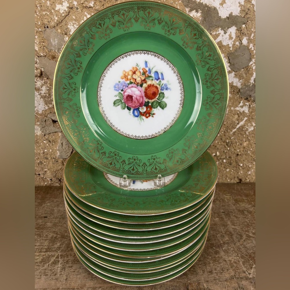 6/ Thomas Bavaria porcelain plates 10 3/4"d
